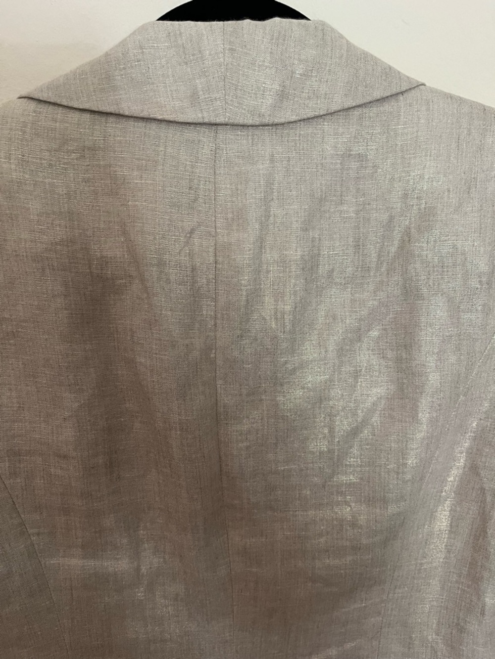 Cache Shimmery Beige Open-Front Ruffle Blazer - Picture 4 of 4